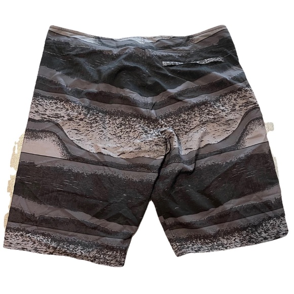 Pelagic Board Shorts Men's Sz 36 Gray Black Fishing Swim Trunks - Picture 5 of 7